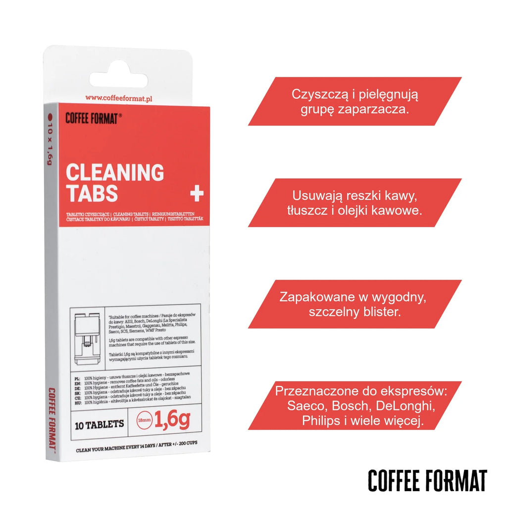 Coffee Format Cleaning TABS+ Tabletki do czyszczenia ekspresów