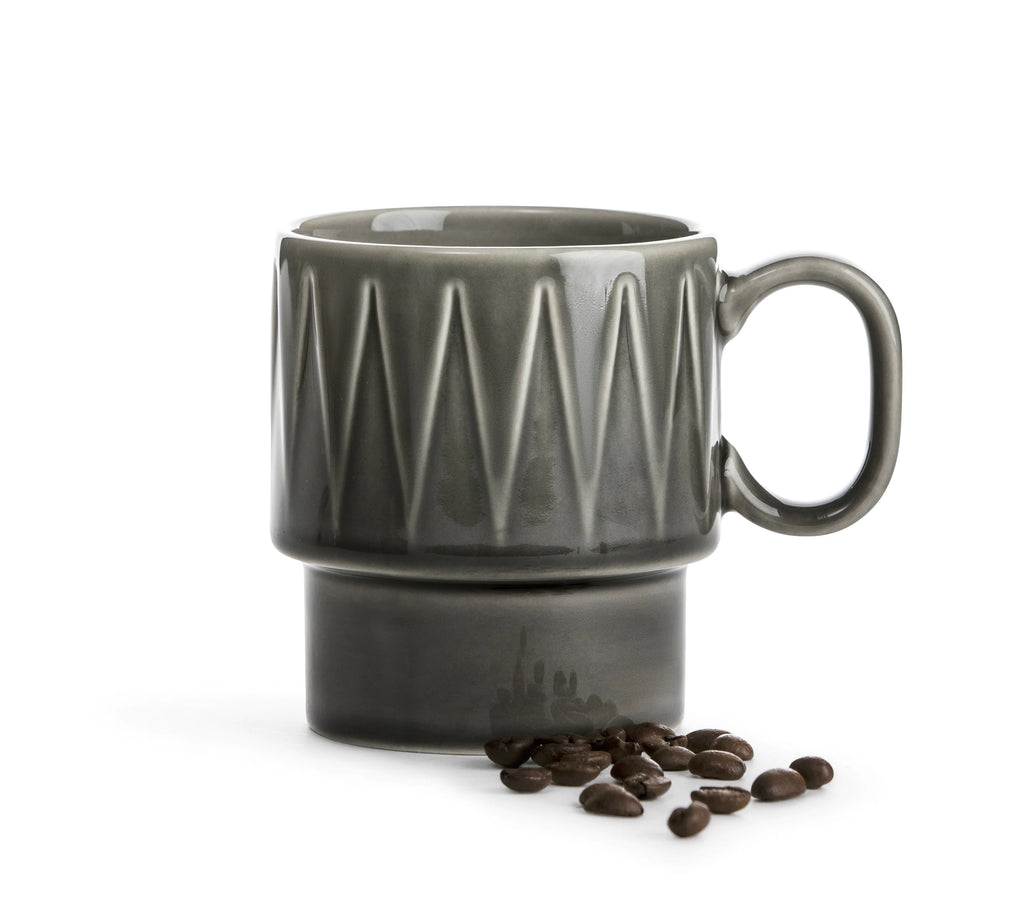 Coffee - filiżanka do kawy, szara, ceramika, 0,25 l, wys. 9 cm