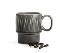 Coffee - filiżanka do kawy, szara, ceramika, 0,25 l, wys. 9 cm