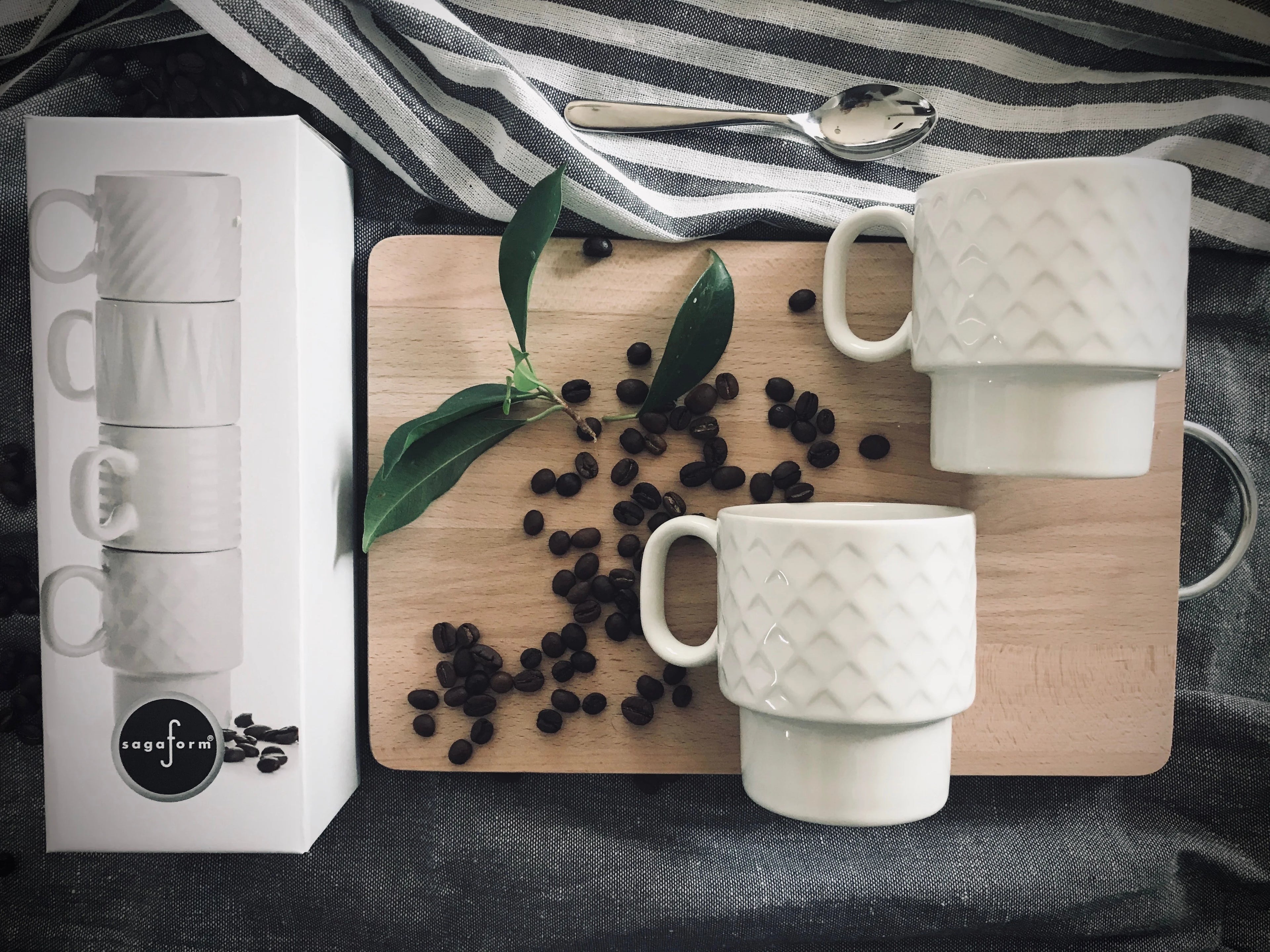 Coffee - filiżanki do espresso, 4 szt., białe, ceramika, 0,1 l